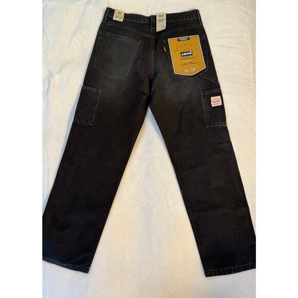 Levis Mens Black Utility Jeans Carpenter Straight Loose 568 Sz 29 x 30 NWT - Picture 3 of 10